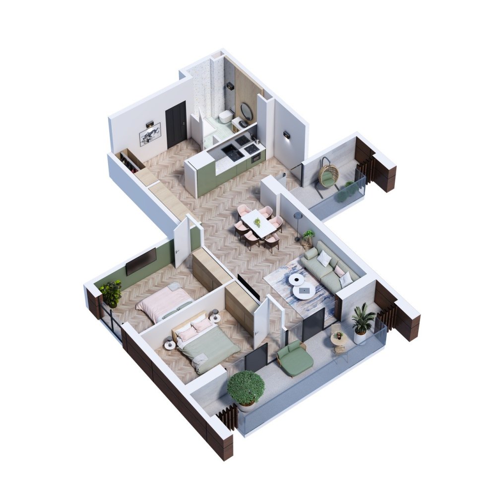 2 bedrooms Apartment in Tbilisi, Georgia No. 939