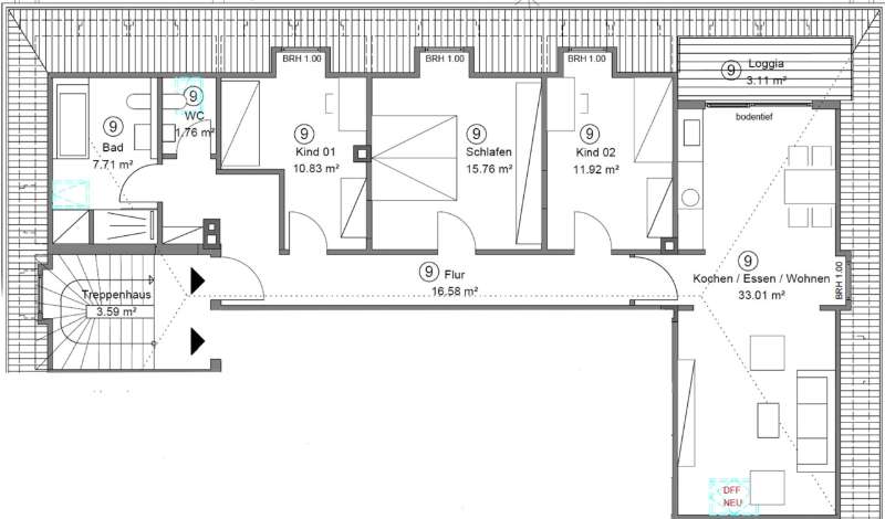 4 rooms Apartment in Hamm, Germany No. 40129