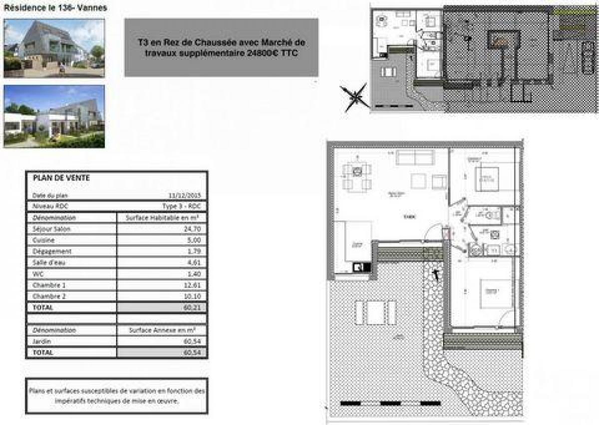 2 Schlafzimmer Eigentumswohnung in Vannes, France, Nr. 4063
