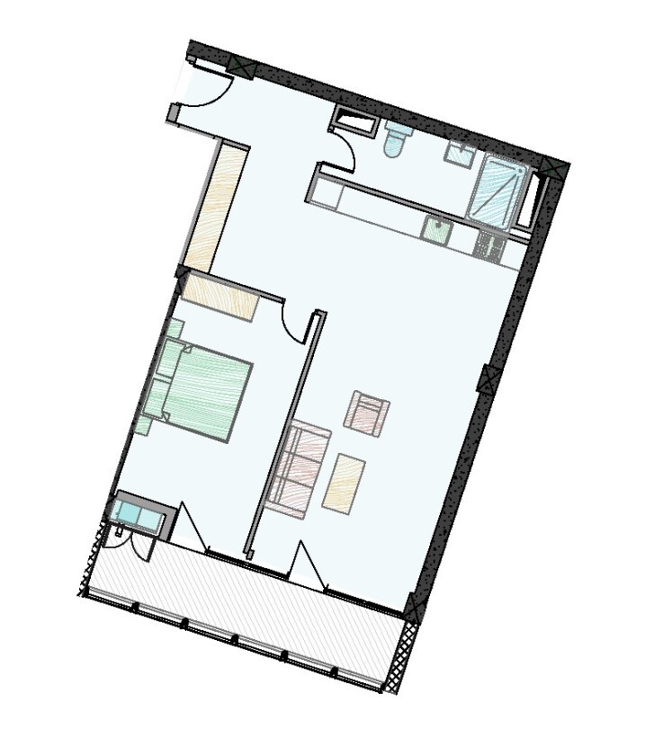 1 bedroom Apartment in Tbilisi, Georgia No. 1242