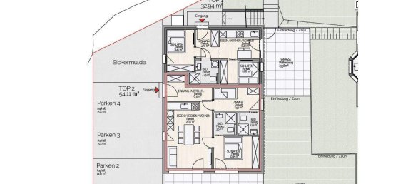 Квартира с 3 комнатами в Лизен, Австрия № 154246 8