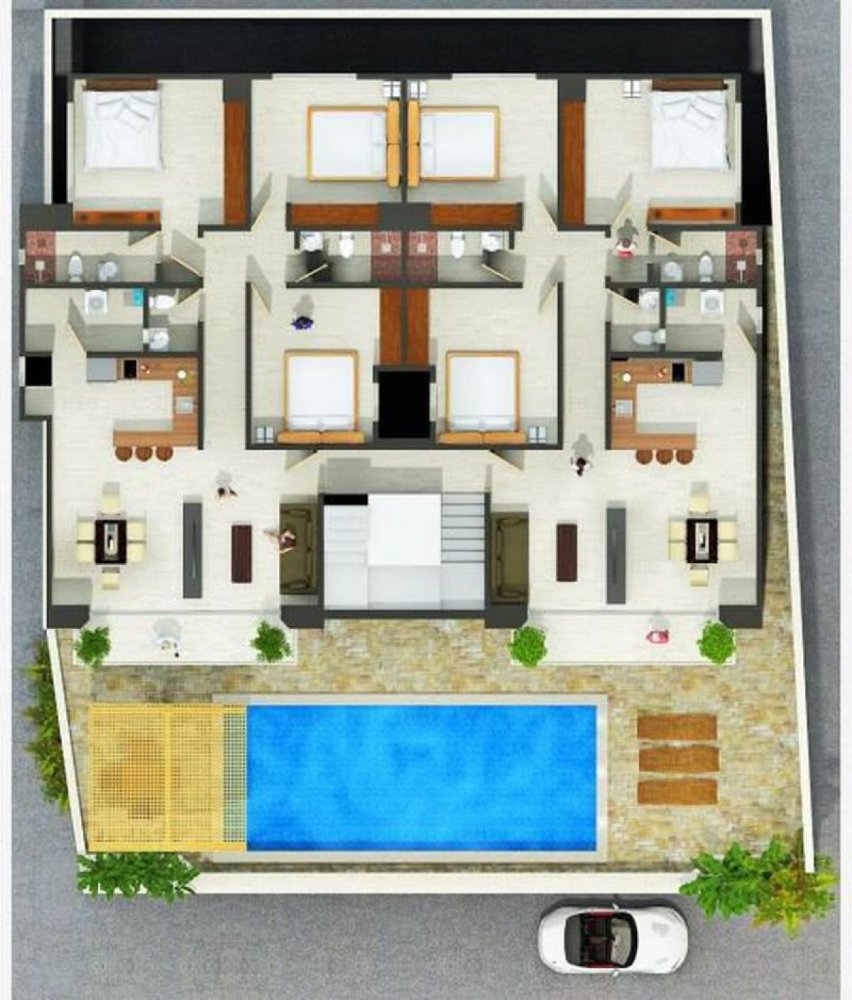 Apartamento de 3 dormitorios en Guerrero, Mexico No. 154519