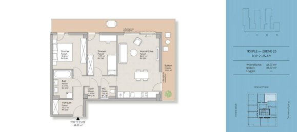 3 rooms Apartment in Vienna, Austria No. 212689 20