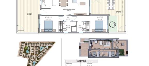Бунгало с 2 спальнями в Nalia Resort, Торревьеха, Испания № 15647 2