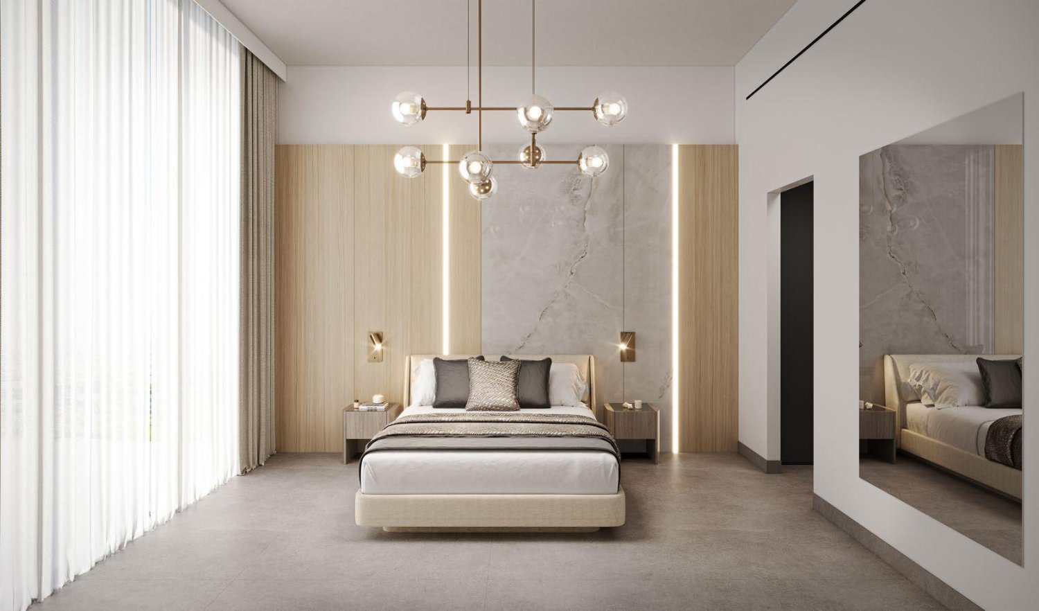 Квартира с 1 спальней в Fairway Residences, Дубай, ОАЭ № 63184