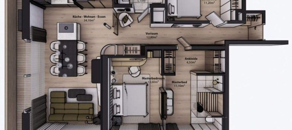 3غرفة شقة في Kitzbuhel, Austria رقم 262447 16