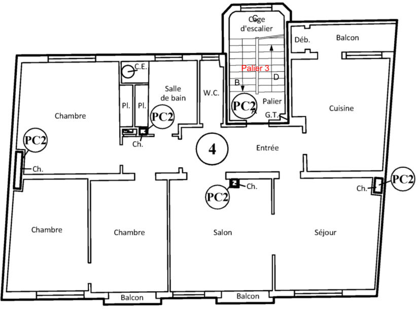 3 غرف نوم شقة في Strasbourg, France رقم 60669