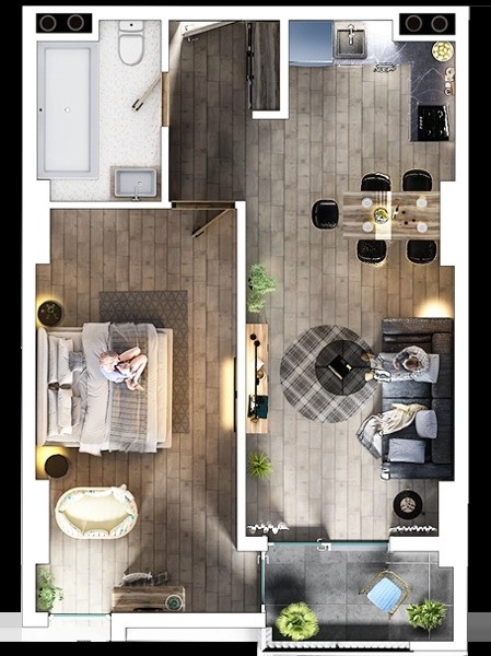 1 bedroom Apartment in Tbilisi, Georgia No. 62