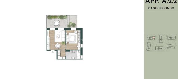 2-Zimmer Wohnung in Basiglio, Italy, Nr. 13122 4