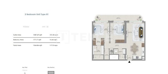 2 Schlafzimmer Wohnung in Mina Rashid, UAE, Nr. 102510 11