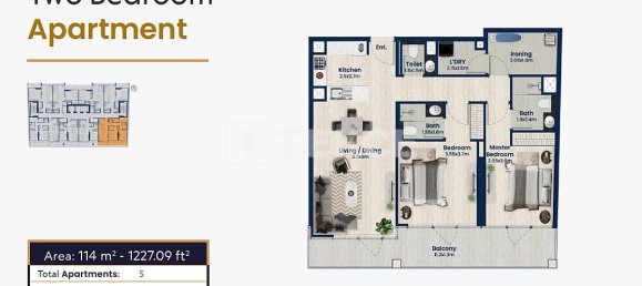 Apartamento T1 em Jumeirah Village Circle, UAE N.º 203404 2