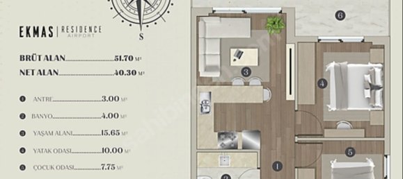 Apartment 2+1 in Izmir, Turkey No. 40628 14