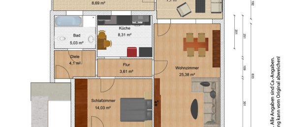2 rooms Apartment in Wilhelmshaven, Germany No. 61832 17