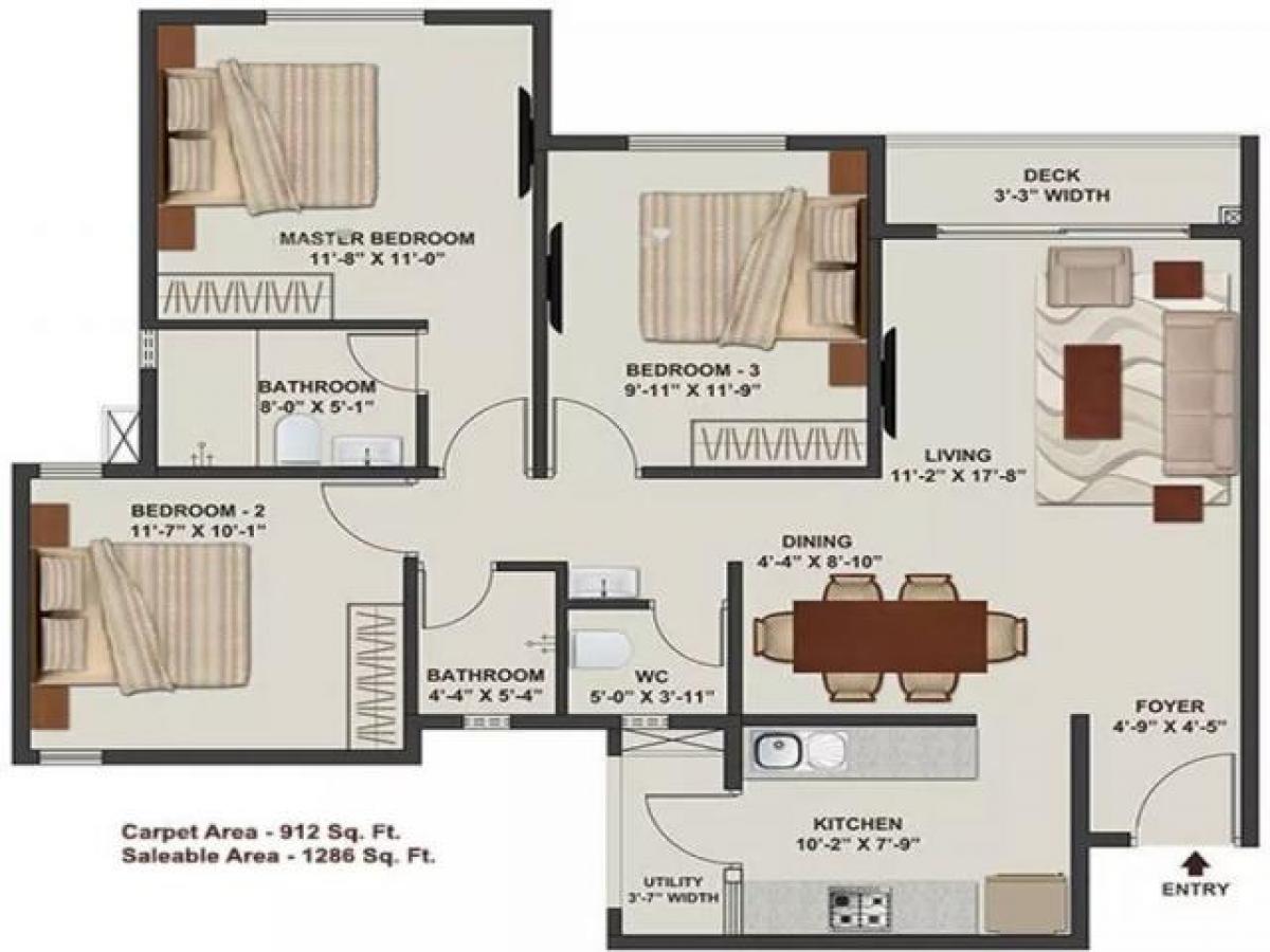 3 chambres Maison à Bangalore, India No. 43610