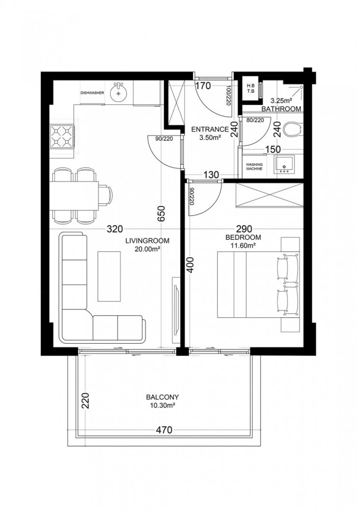 Apartamento de 1+1 en Yekta Golden Valley, Oba, Turkey No. 39479 1