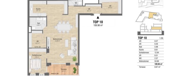 2غرفة شقة في Baden, Austria رقم 208193 8