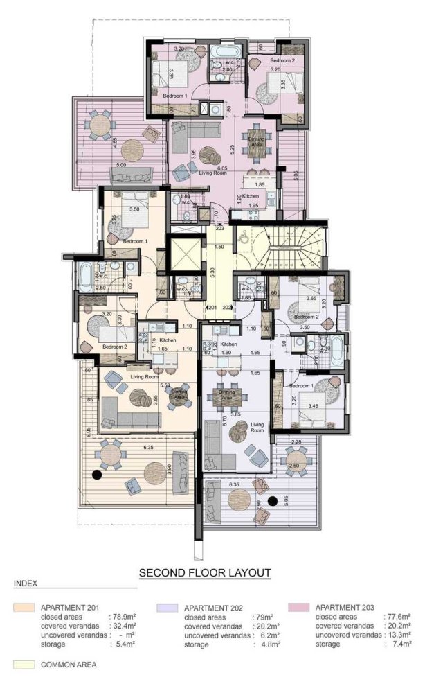 3 غرف نوم بانتهاوس في Mesa Geitonia, Cyprus رقم 7946