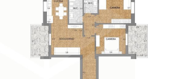 3غرفة شقة في Matera, Italy رقم 17870 2