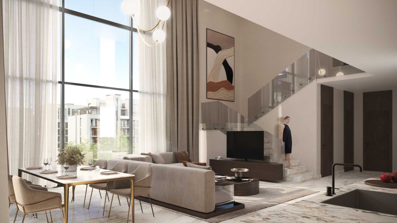 Квартира с 4 спальнями в ROYAL PARK, Masdar City, ОАЭ № 61698