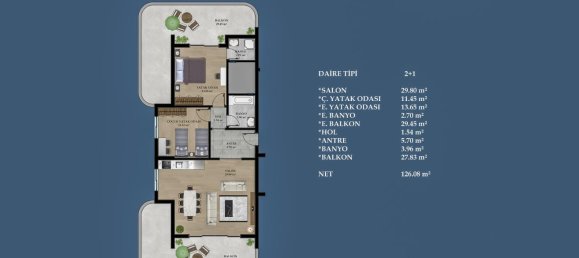 Apartment 2+1 in Mahmutlar, Turkey No. 2814 9