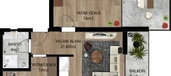 Apartamento 2+1 em Aksu, Turkey N.º 33079 9