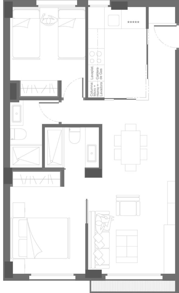 2 bedrooms Apartment in Madrid, Spain No. 277636