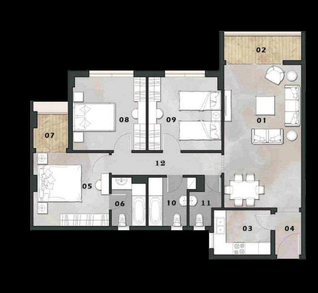 3 bedrooms Condo in New Capital City, Egypt No. 1455