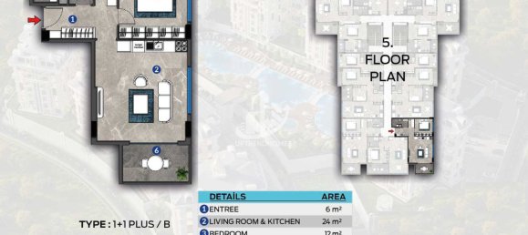 Appartement 1+1 à Oba, Turkey No. 5170 23