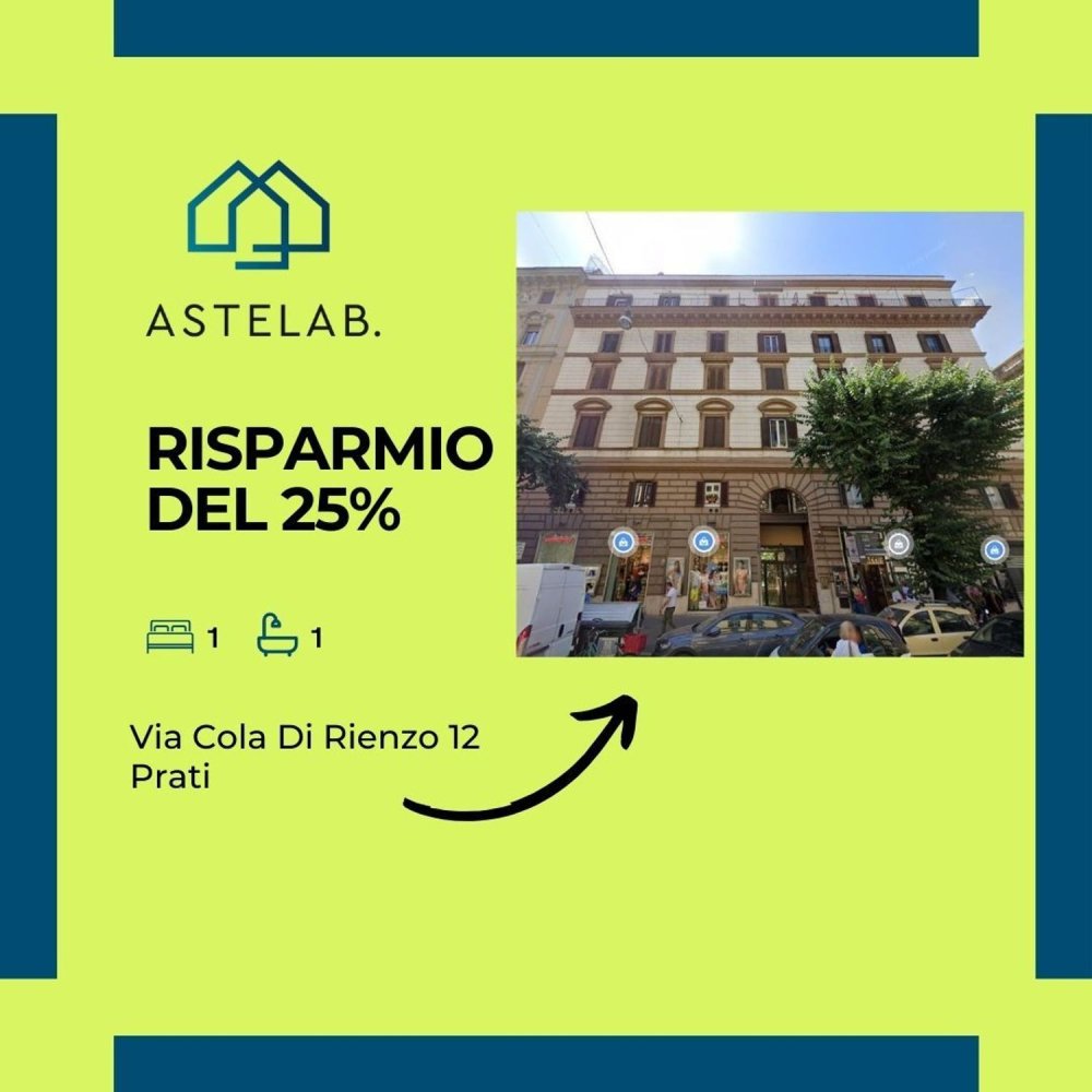 2 rooms Apartment in Rome, Italy No. 202433