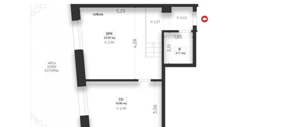 2 rooms Apartment in Florence, Italy No. 210592 4
