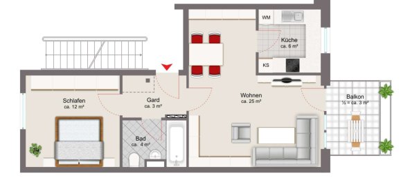 2 rooms Apartment in Erding, Germany No. 268688 10
