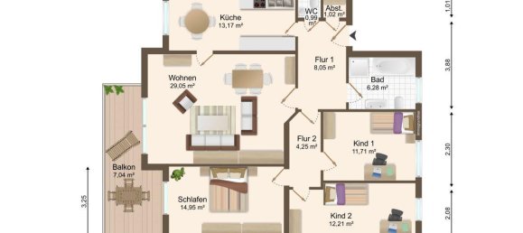 4غرفة شقة في Kassel, Germany رقم 363997 10