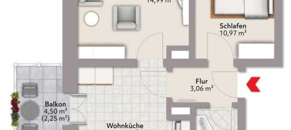 1 غرف نوم شقة في Landshut, Germany رقم 261402 7