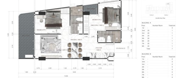 Apartamento com 2 quartos em condomínio em Pattaya, Thailand N.º 59321 12