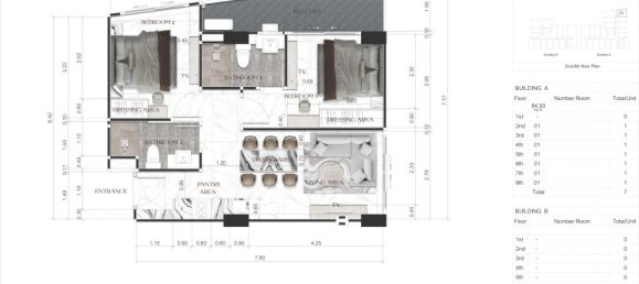 Apartamento com 2 quartos em condomínio em Pattaya, Thailand N.º 59321 13