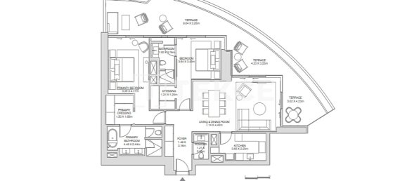 3 chambres appartement à vendre à Dubai Harbour, Dubai, UAE № 123908 12