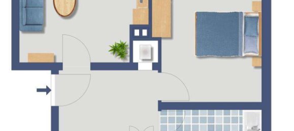 1 Schlafzimmer Wohnung in Frankfurt am Main, Germany, Nr. 39486 2