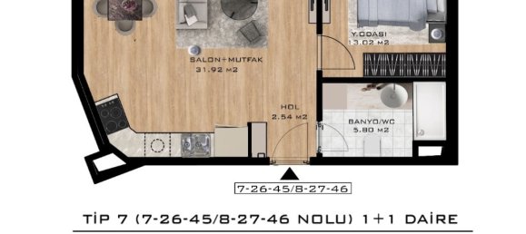 Apartamento de 2 divisões em Istanbul, Turkey N.º 32390 10