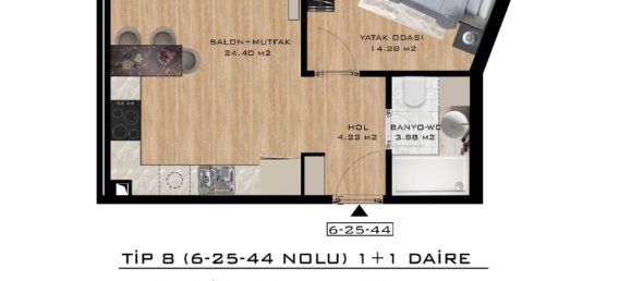 Apartamento de 2 divisões em Istanbul, Turkey N.º 32390 5