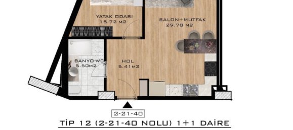 Apartamento de 2 divisões em Istanbul, Turkey N.º 32390 7