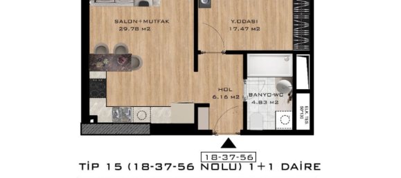 Apartamento de 2 divisões em Istanbul, Turkey N.º 32390 11