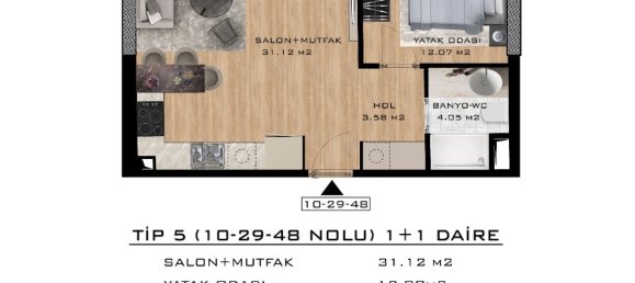 Apartamento de 2 divisões em Istanbul, Turkey N.º 32390 4