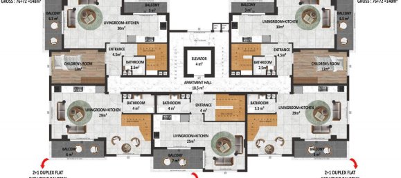 3-Zimmer Wohnung in Oba, Turkey, Nr. 10002 22