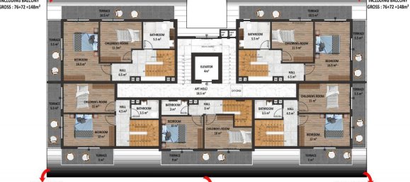 3-Zimmer Wohnung in Oba, Turkey, Nr. 10002 23