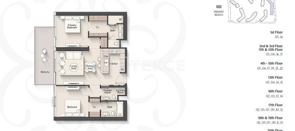 Apartamento T2 em Dubai, UAE N.º 123213 21