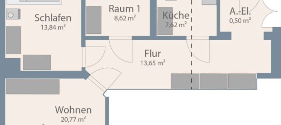 Квартира с 1 спальней в Лейпциг, Германия № 225215 8