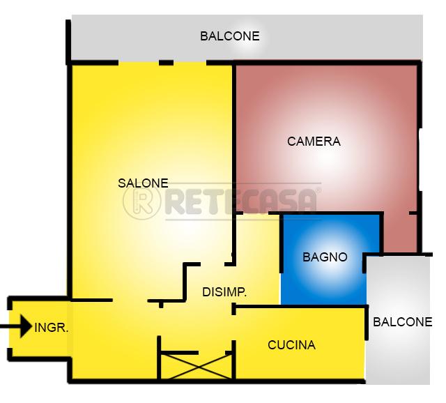 2غرفة شقة في Ladispoli, Italy رقم 35664