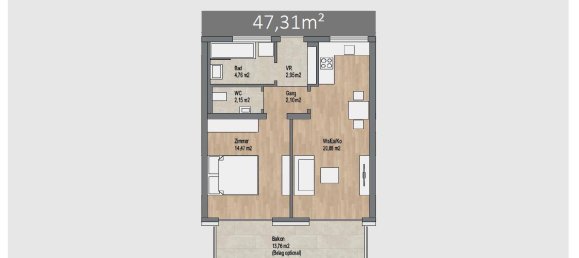 2 rooms Apartment in Jakomini, Austria No. 141224 6