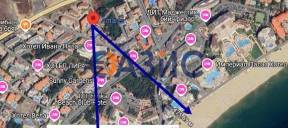 1 bedroom Apartment in Sveti Vlas, Bulgaria No. 232 47