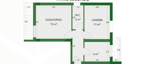2-Zimmer Wohnung in Rome, Italy, Nr. 34089 2